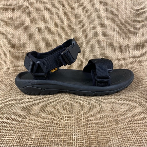 🛑SOLD🛑  Teva Black Sandals Water Sport Outdoors Tan Mens Size 11 - Picture 4 of 12